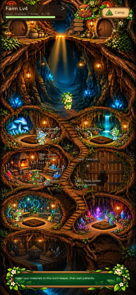 Iku’s farm below ground
